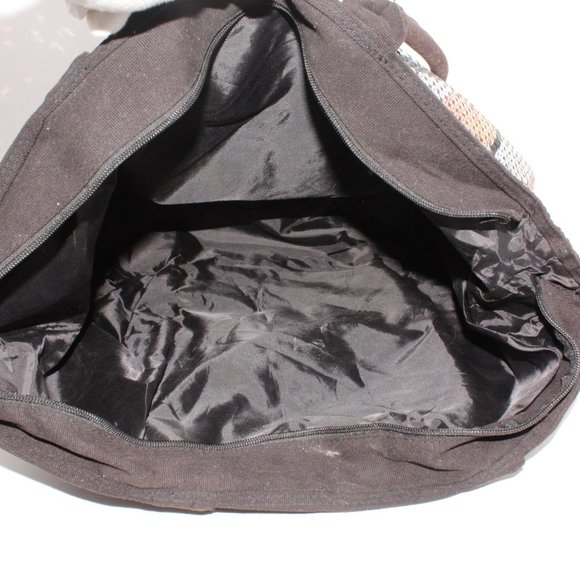 Victorias Secret 2015 Black Friday Pink Silver Sequin Striped Travel Tote Bag - Picture 4 of 5